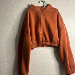 Orange crop top sweater